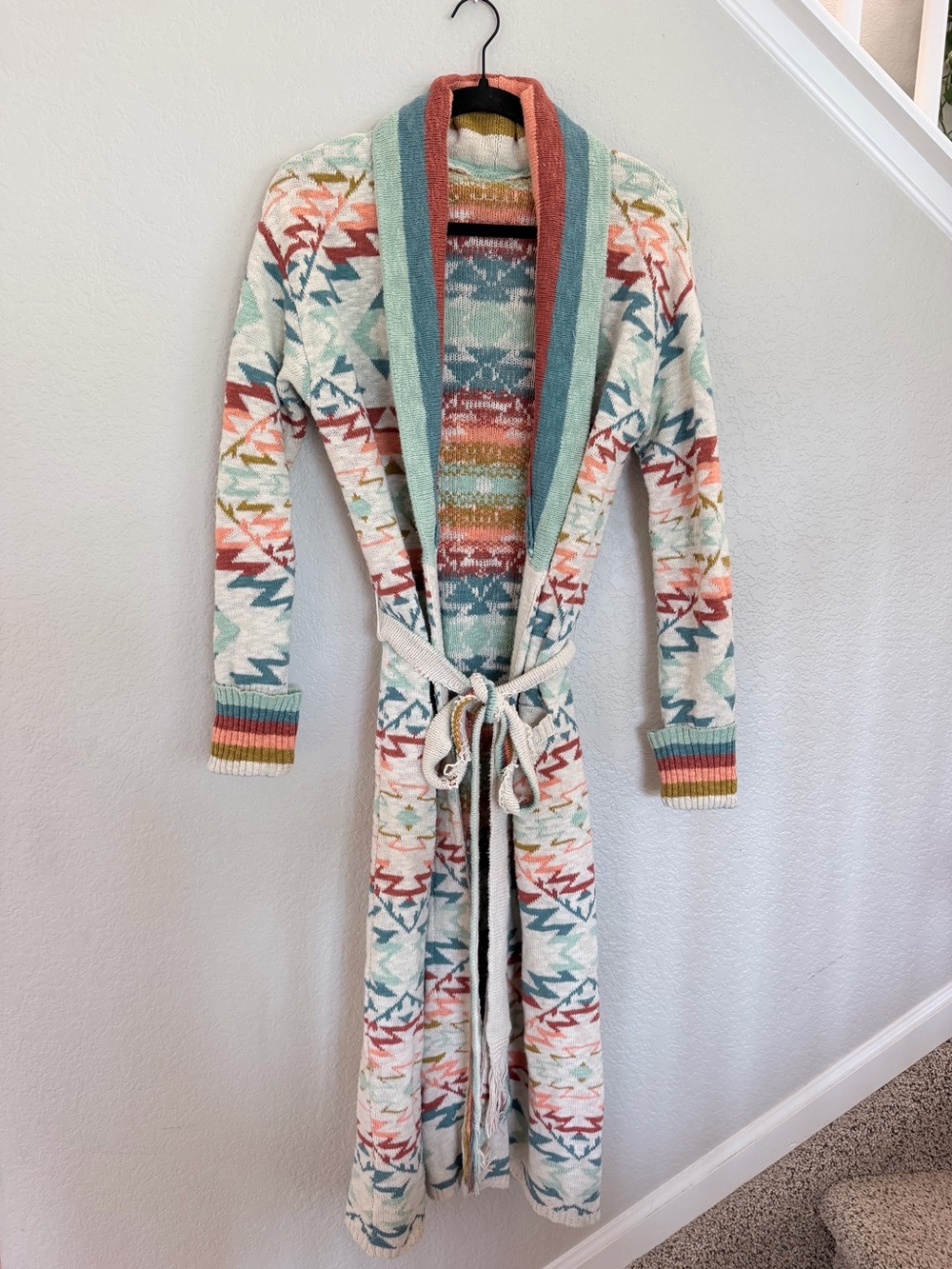 Faherty X B. Yellowtail Paloma Aztec Duster Cardigan Small